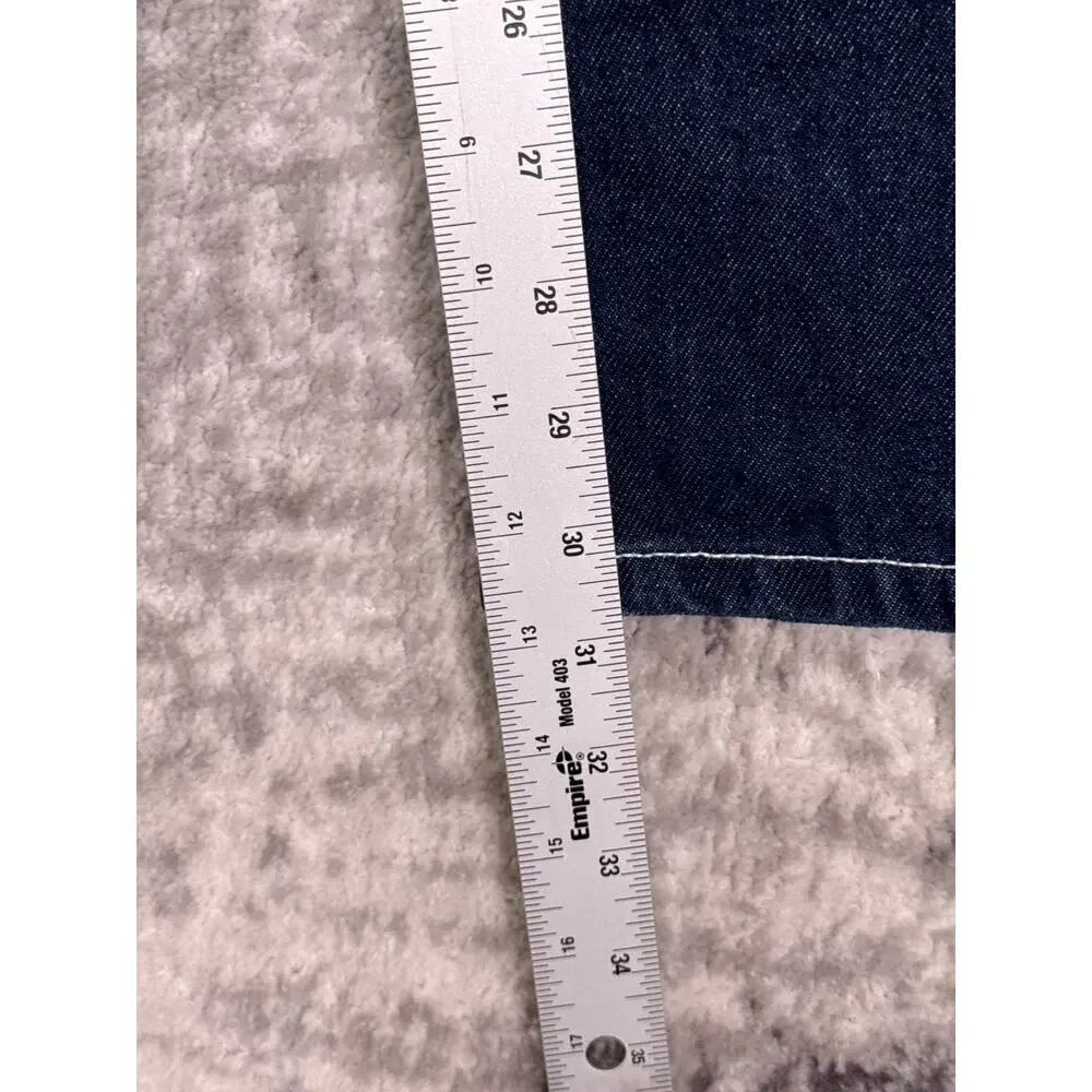 EB Denim High Rise Straight Jeans 25 Womens Midnight Dark Wash